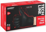 Jednorazové nitrilové rukavice MEDASEPT MAX GRIP PRO BLACK STRONG L