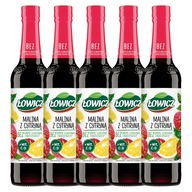 Łowicz Malinový a citrónový ovocný sirup 5x 400ml