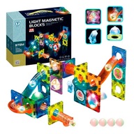 Magnetické bloky Luminous Ball Track 49 kusov