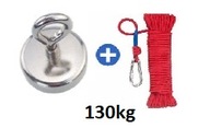 Neodymový magnetický držiak 130kg N42 hák + lano