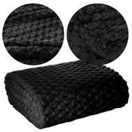 Deka prehoz Cindy6 130x160 Mikrovlákno Embossed Plaid Čierna