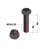 Tvrdená skrutka M12x50 triedy 10,9 do mulčovača Bruni