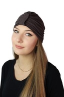 Turban Emma hnedá EVA DESIGN aj po chemoterapii