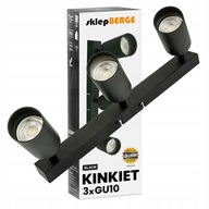 LED stropné svietidlo Viki-X 3x GU10 čierne