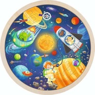 Okrúhle drevené puzzle Space Goki 4+