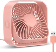 USB ventilátor Tichý mini chladiaci stolný ventilátor TOPK K50 ružový