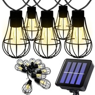 Solárne lampy, LOFT OUTDOOR žiarovky, záhradný balkón, altánok, teplá LED