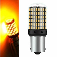 Gelb 2x P21W BA15S 1156 144SMD LED blikač