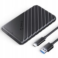 Puzdro na 2,5" USB-C 3.1 SATA disk, čierne