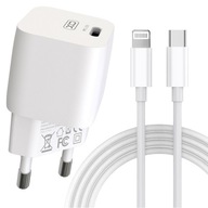 Rýchla nabíjačka pre iPhone, USB-C kocka 20W, dlhý Lightning kábel 200 cm