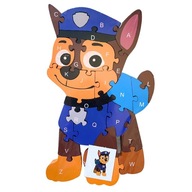 VZDELÁVACIE DREVENÉ PUZZLE PAW PATROL CHASE PUZZZLE 2 NA 1 LISTERS