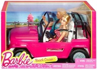 BÁBIKA BARBIE RUŽOVÉ JEEP PLÁŽOVÉ AUTO + 2 BÁBIKY Barbie a Ken