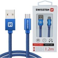 SWISSTEN USB - micro USB nabíjací kábel 1,2 m