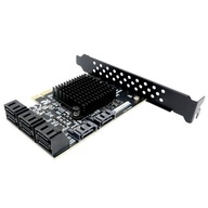 Karta adaptéra PCIe 1X až 8x SATA 3.0 Serial ATA