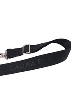 Laura Biaggi čierny strieborný popruh na kabelku