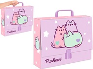 Aktovka PUSHEEN XL s RÚČKOU C4 The CAT A4 CAT Pevný THICK školský Vibin