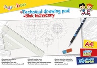 Technický blok GIMBOO A4 10 kariet 150gsm biely