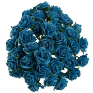 Papierové kvety Tyrkysové ruže 10mm