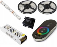 SET 12m RGB 5050 LED PÚH DOTYKOVÝ DIAĽKOVÝ NAPÁJANIE