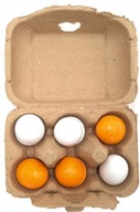 Drevené vajíčka pre zábavnú puzzle Montessori hru