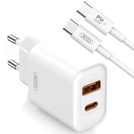 RÝCHLA SIEŤOVÁ NABÍJAČKA USB-C 20W QC PD + USB-C - KÁBEL USB-C 60W 1M