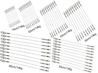 60x náväzec FLUOROCARBON, nadväzce na prívlač šťuky, zubáča