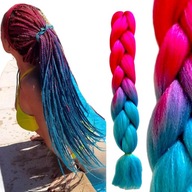 Syntetické VLASY pre OMBRE COLORFUL Braids