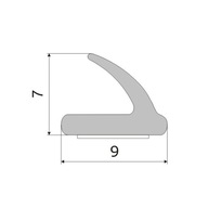 SAMOLEPIACIE TESNENIE na dvere a okná 9x7mm V 10m