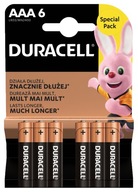 6 x alkalické batérie Duracell Basic Duralock LR03 AAA