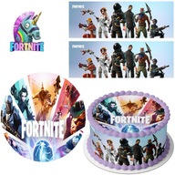 SET FORTNITE ZÁBAVKY NA TORTY + DVA OBVODY+TEXT