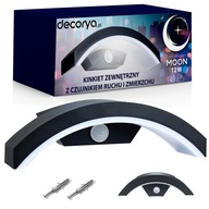 LED nástenné svietidlo 12W SO SÚMRAKOVÝM SENZOROM POHYBU MOON DECORYA IP65