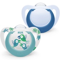 NUK STAR cumlík 6-18m 2 kusy silikón