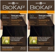 BIOKAP NUTRICOLOR 3,0 Tmavo hnedá 2x140 ml