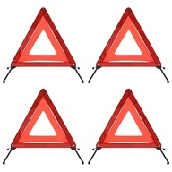 Výstražné trojuholníky 4 ks červené 56,5x36,5x44