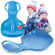 Sánkový klzák LARGE SLED BOBSLE SLIDE s držiakom snehu MODRÁ