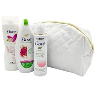 DOVE Time to glow Kozmetická sada Gélový balzam Antiperspirant + Kozmetická taštička