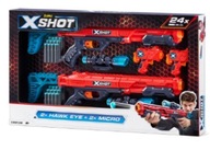 Súprava kombinovaného odpaľovača X-Shot Excel Double Hawk Eye & Double Micro