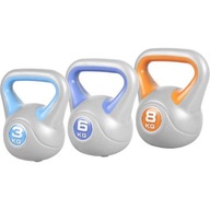 Vinylová sada kettlebell 17kg 3dielna guľová činka