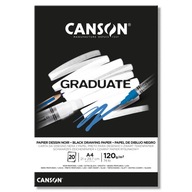 Canson Graduate Black Drawing Pad A4, 20 listov