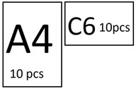 LIST PAPIERE BIELE A4 OBÁLKY NA KARTY C6