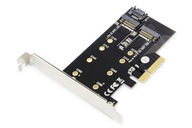 Rozširujúca karta (ovládač) M.2 NGFF/NVMe SSD PCIe 3.0 x4 SATA 80, 60, 42,