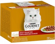 Gourmet GOLD 24x85G Kúsky v omáčke, mix príchutí - Mokré krmivo pre mačky