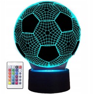 FUTBALOVÉ 3D LED NOČNÉ LAMPY FARBY + DIAĽKOVÉ OVLÁDANIE