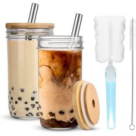 2x BUBBLE TEA 720ML hrnček so slamkou + kefky