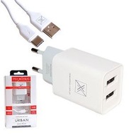 Maxximus USB 3.1A nástenná nabíjačka + kábel TYP C