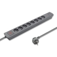 QOLTEC POWER STRIP / 8 + 2 USB / 1,8 M GREY