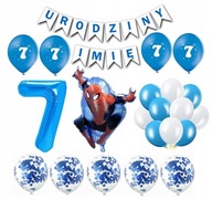 Sada balónikov Spiderman 7 Meno narodeninového bannera