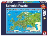 Schmidt PQ Puzzle 500 dielikov Objavujeme Európu