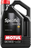 ŠPECIFICKÝ MOTOROVÝ OLEJ MOTUL 504 00 507 00 5W30 5L + PRÍvesok ZDARMA