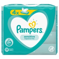 Pampers Sensitive vlhčené obrúsky 4x 52 ks.